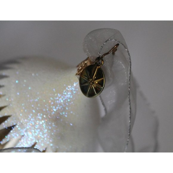 Christopher Radko Italian Gold Angel Globe Blue Gold Starry Bottom Ornament - Picture 8 of 8